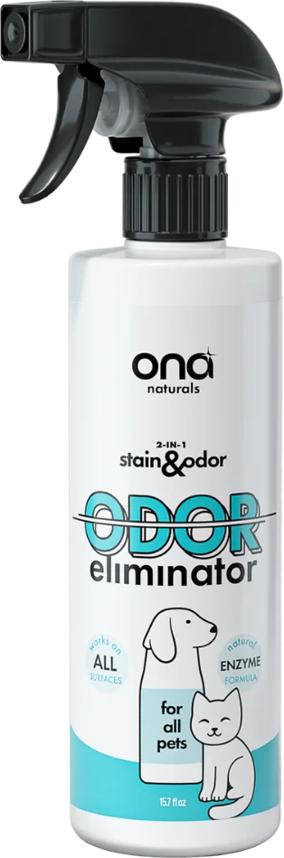 Ona enzyme pet odor eliminator spray bottle — natural pet stain remover